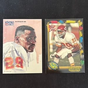 2 MINT KANSAS CHIEF Albert Lewis Cornerback WILD CARD #87  and PROSET #425